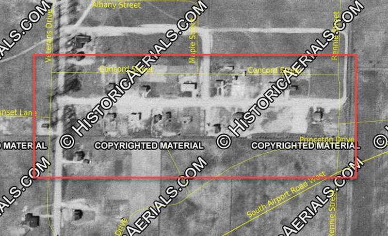 Pine Lane Cabins - 1954 Aerial (newer photo)